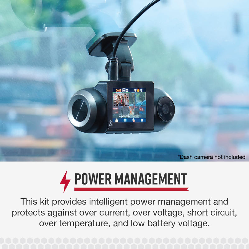 Cobra 2.5A DIY Hardwire Kit Designed for Cobra and Drive HD Products | OBDII Port to Micro-USB, 15ft Cable, Intelligent Power Management, Enables Parking Mode and Motion Detection Feature OBD-II Power Adapter