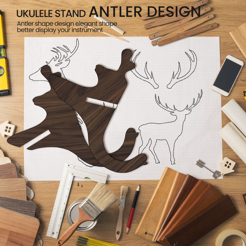 [AUSTRALIA] - Ukulele Stand Wood Violin Stands (Antler type) 