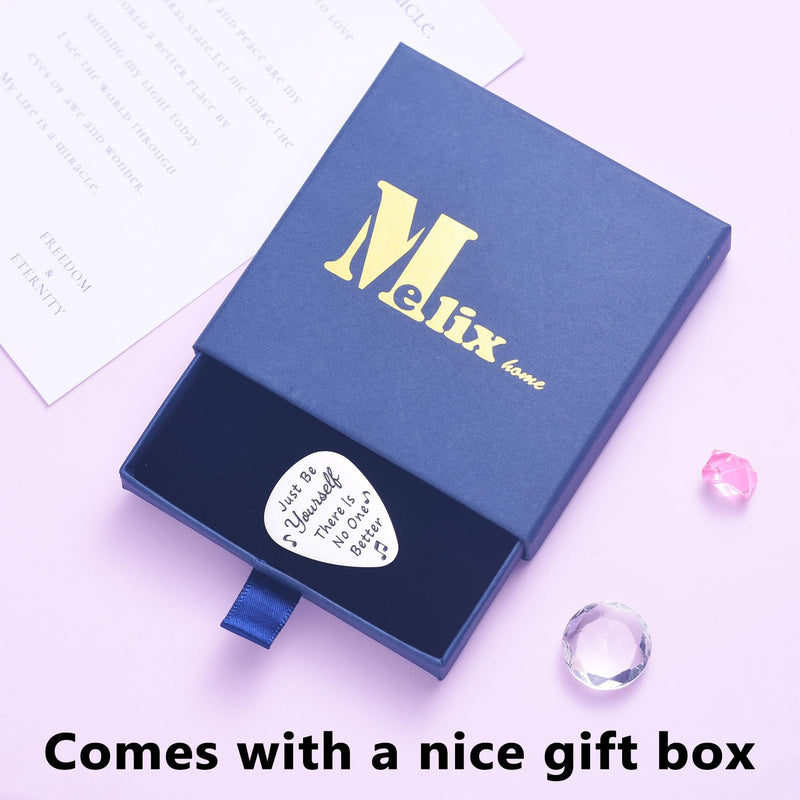 Guitar Pick Inspirational Gifts For Music Lover Fans Girls Boys Stainless Steel Guitar Picks
