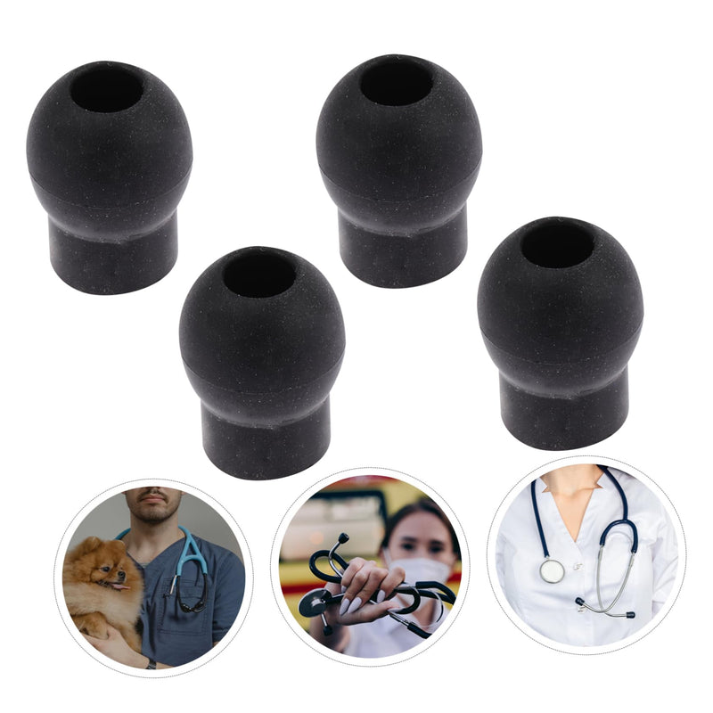 Healvian Pack of 4 Ear Plugs Accessories Ear Plugs Non Medical Not Medical Not Medical Soft Ear Tips Replacement Earplugs Not Medical Not Medical Not 1.5x1.2cm black