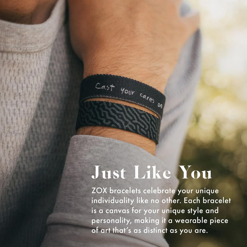 ZOX Interactive Bible Verse Bracelets — Men's Bible Pack | Compatible with iPhone & Android, Scan for Daily Scripture, Stretchy Elastic Wristband, Fun Gift for Men, Women & Teens 4-Pack Multi Medium