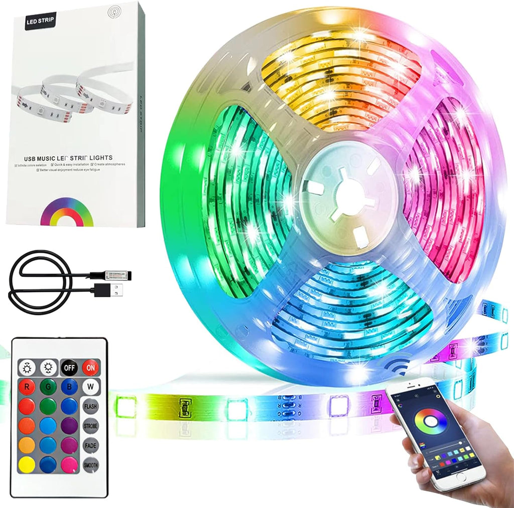 Smart Wifi Rope Lights, Peteme 33ft 100 Led RGB Color Changing Music Sync Outdoor Waterproof String Lights, Compatible with Alexa, Google Home, Voice Control Led Rope Lights