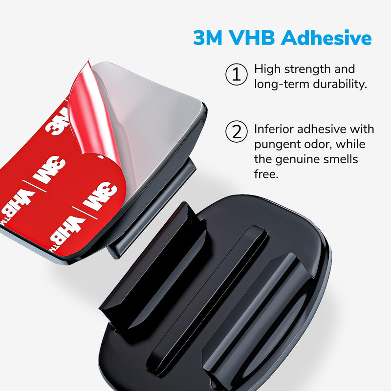 Sametop Helmet Sticky Mounts Adhesive Buckle Mount Screw Accessory Kit Compatible with GoPro Hero 12 11 10 Max 9 8 7 6 5 Session DJI Osmo Insta360 AKASO Action Cameras (12 in 1)