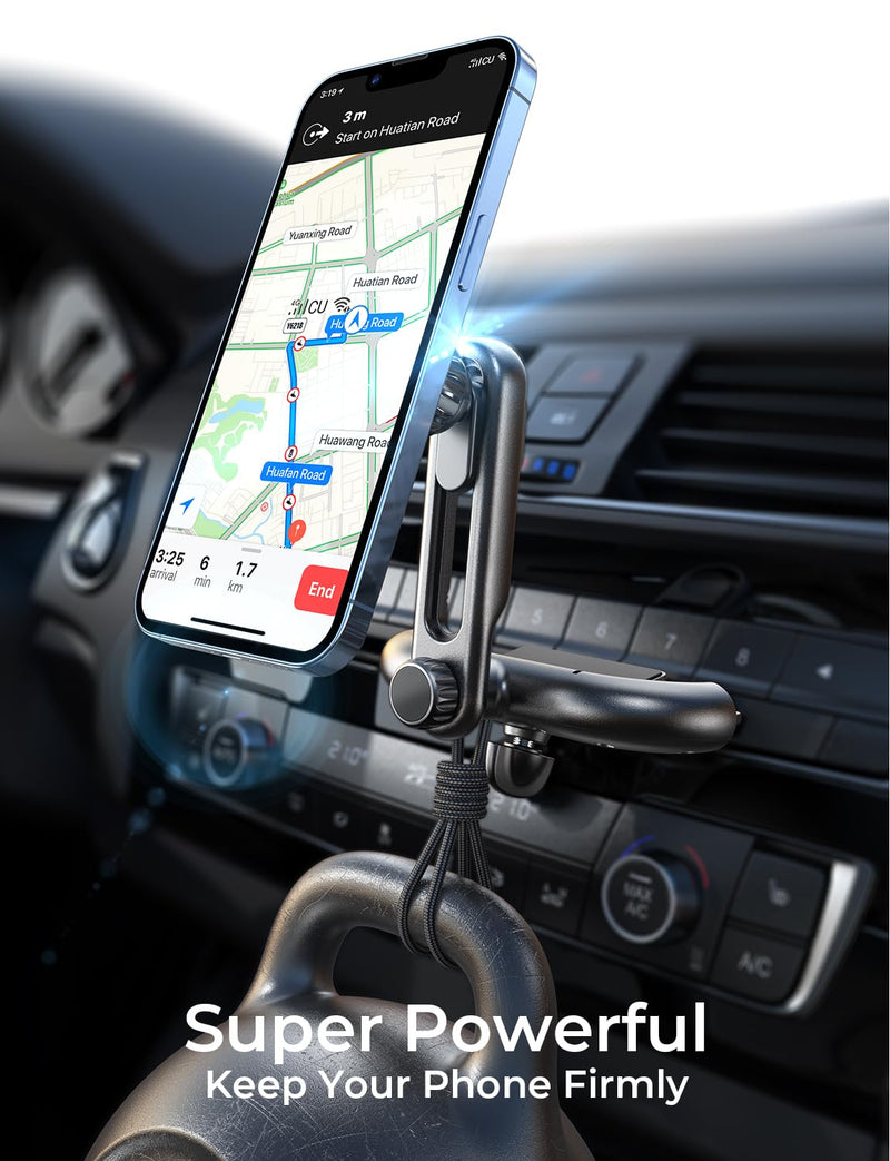 LISEN for MagSafe CD Phone Holder for Car Mount [Angle Adjustable] Magnetic Phone Holder for iPhone Magsafe Car Mount CD Slot Hands Free CD Player Phone Mount for iPhone 15 Pro Max Plus Galaxy Kits