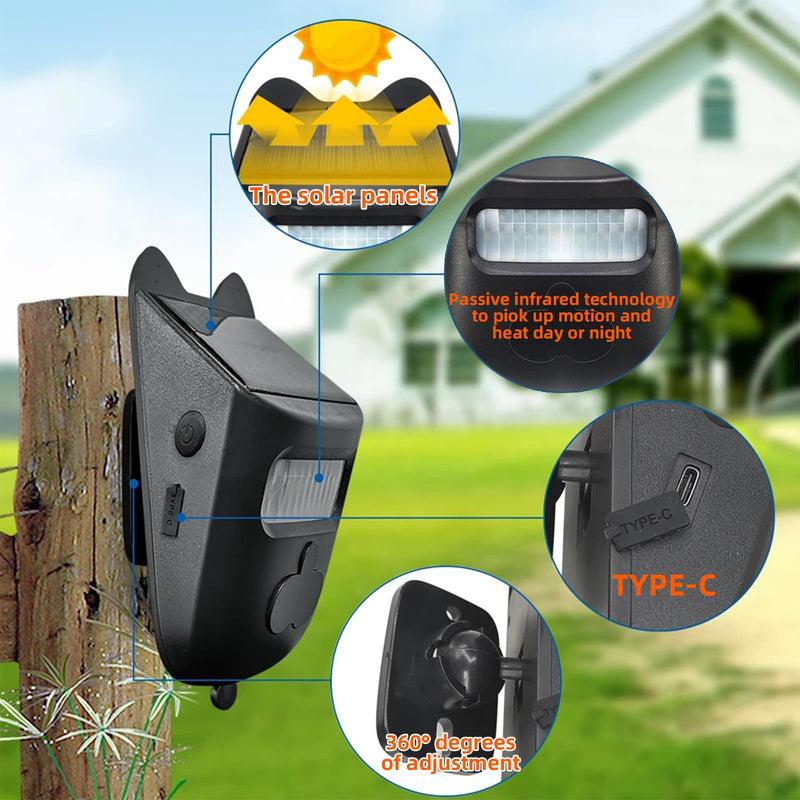 [AUSTRALIA] - Wireless Doorbell and Motion Sensor Alarm | Long Range Driveway Alert System with Indoor Receiver | 120° Detection, IP65 Waterproof, USB-C Charging for Home Business Security 【Sensor*1+ Receiver*2】 