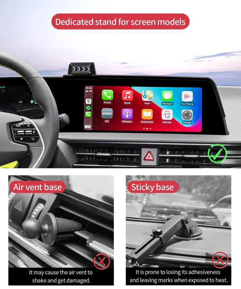 15W Wireless Charging Car Phone Holder for Kia EV6 2022-2024,12.3" Screen | Magsafe Accessories Fast Charging Magnetic Cell Phone Holder Clip Compatible with iPhone Android, 3D Fit Vehicle Phone Stand 12.3-inch for 2022-2024 EV6