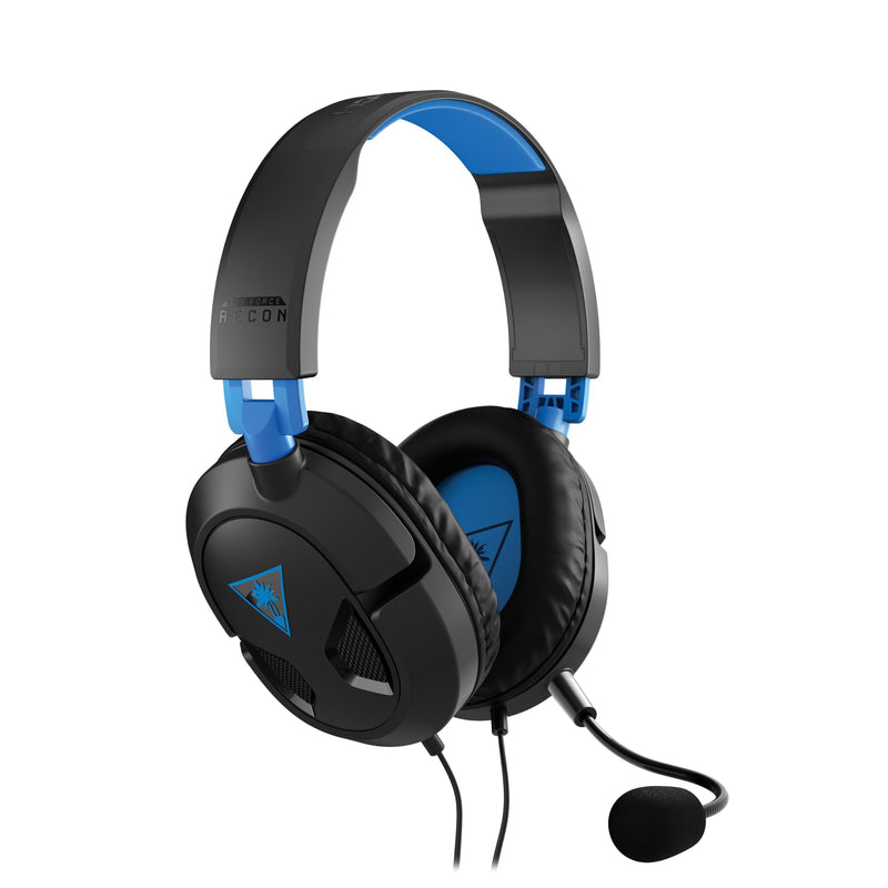 Turtle Beach Recon 50 PlayStation Gaming Headset - PS5, PS4, Xbox Series X, Xbox Series S, Xbox One, Mobile & PC with 3.5mm - Removable Mic, 40mm Speakers Black / Blue