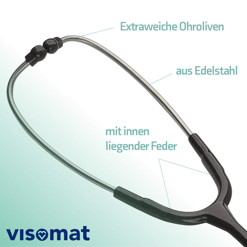 visomat 27900 Stethoscope for Auscultation of Adults and Children, Black, 155 g