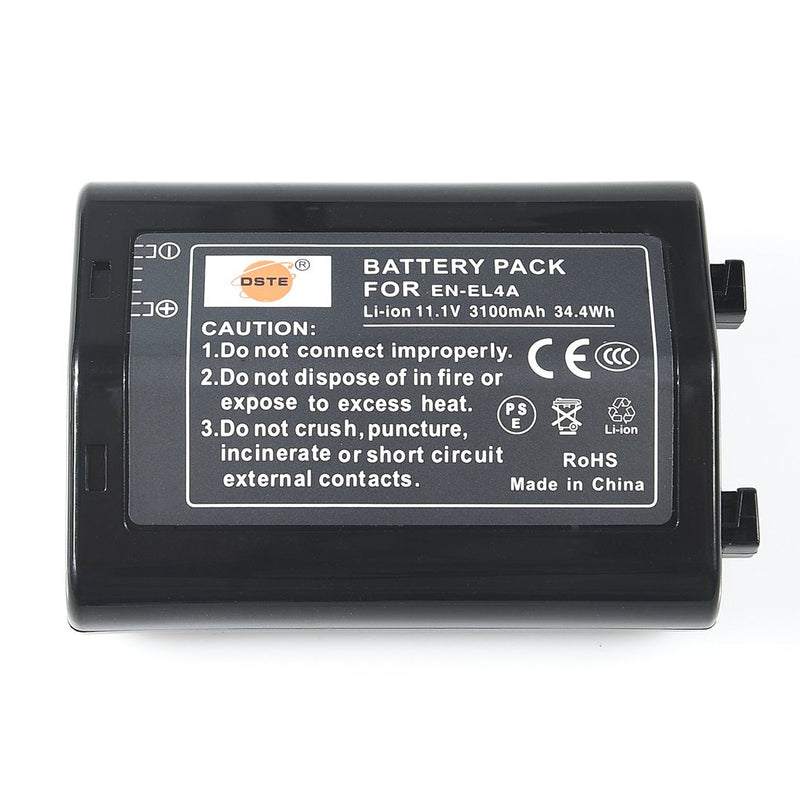 [AUSTRALIA] - DSTE Replacement for EN-EL4A Rechargeable Li-ion Battery Compatible Nikon D2Z D2H D2Hs D2X D2Xs D3 D3S D3X F6 Camera D300 D300S D700 MB-D12 MB-40 Battery Grip as EN-EL4 