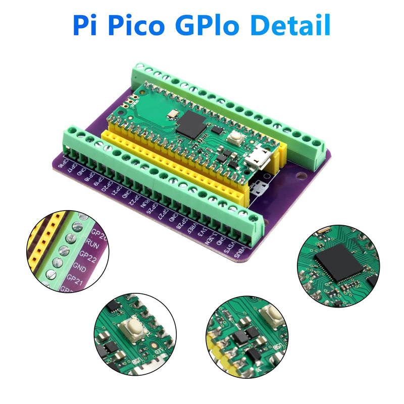 [AUSTRALIA] - APKLVSR Breakout Board for RPI PICO Expansion Board, Flexible PCB Shield Board, Breakout Board, GPIO Sensor, Terminal Block Shield with Pin Header 