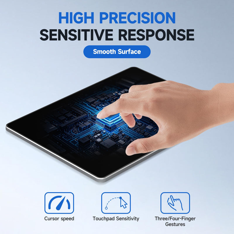 Wireless Bluetooth Trackpad for Windows 10 & 11, 3-in-1 Connectivity Modes,High Precision Control, Portable Multi-Touch Gestures touchpad for PC & Laptop (Black) Black