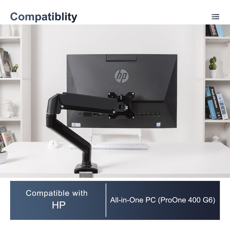 Monitor Arm/Mount VESA Bracket Adapter Compatible with HP All-in-One PC (ProOne 400 G6) 100 * 100mm 75 * 75mm black