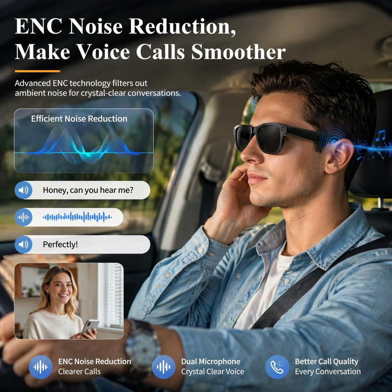 AI Smart Glasses with 8MP 4K Camera Glasses, 2026 1200P Video Recording Glasses for Women & Men, 139 Languages Real-Time Translation, Voice Assistant, Open-Ear Audio for Travel, Meetings & Vlogging