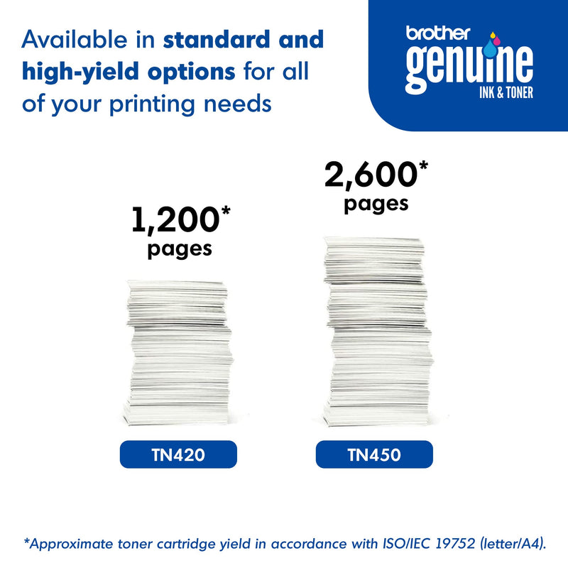 Brother Genuine TN420 Mono Laser Toner Cartridge TN-420 Toner