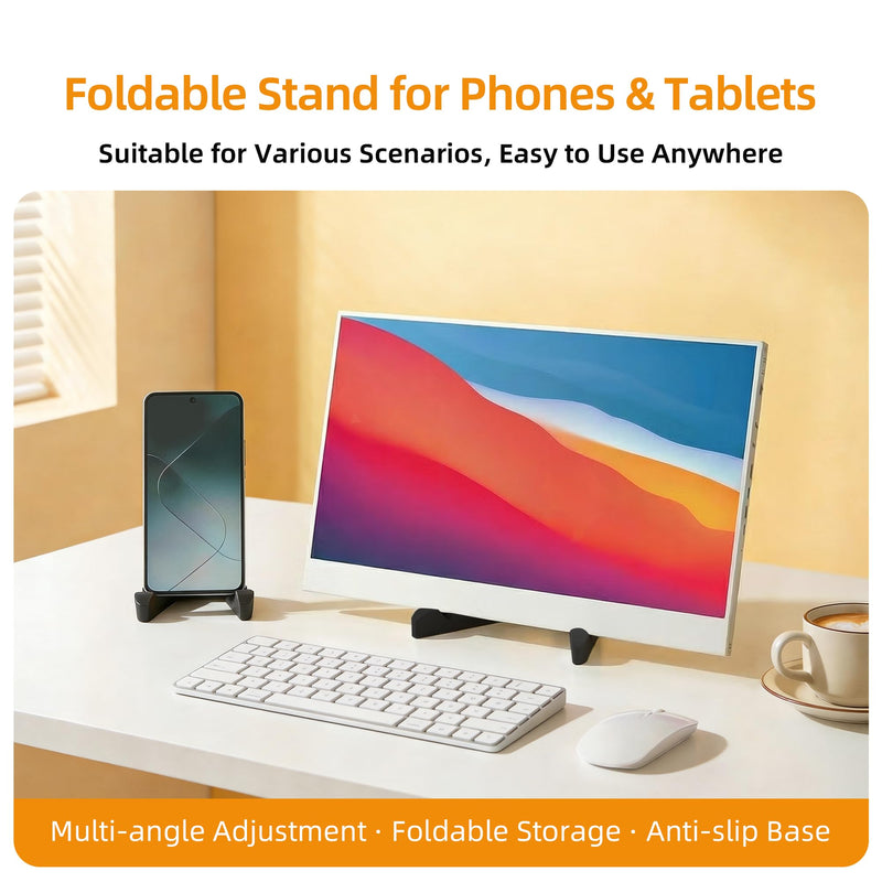Portable Tablet Stand, iPad Office Accessory, Compatible with Switch, Surface Pro, iPad, Phones, and Computer Monitors.