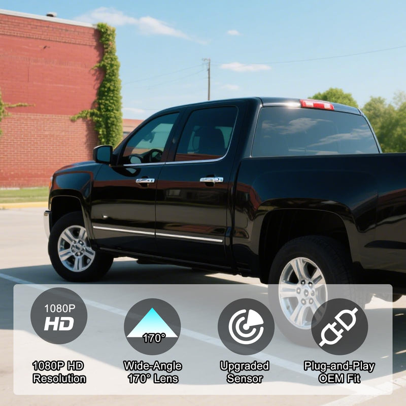 HD 170° Backup Camera for Chevy Silverado GMC Sierra 2016–2019 | Compatible with 1500 2500 3500, Replaces 84062896, Replaces 23363727