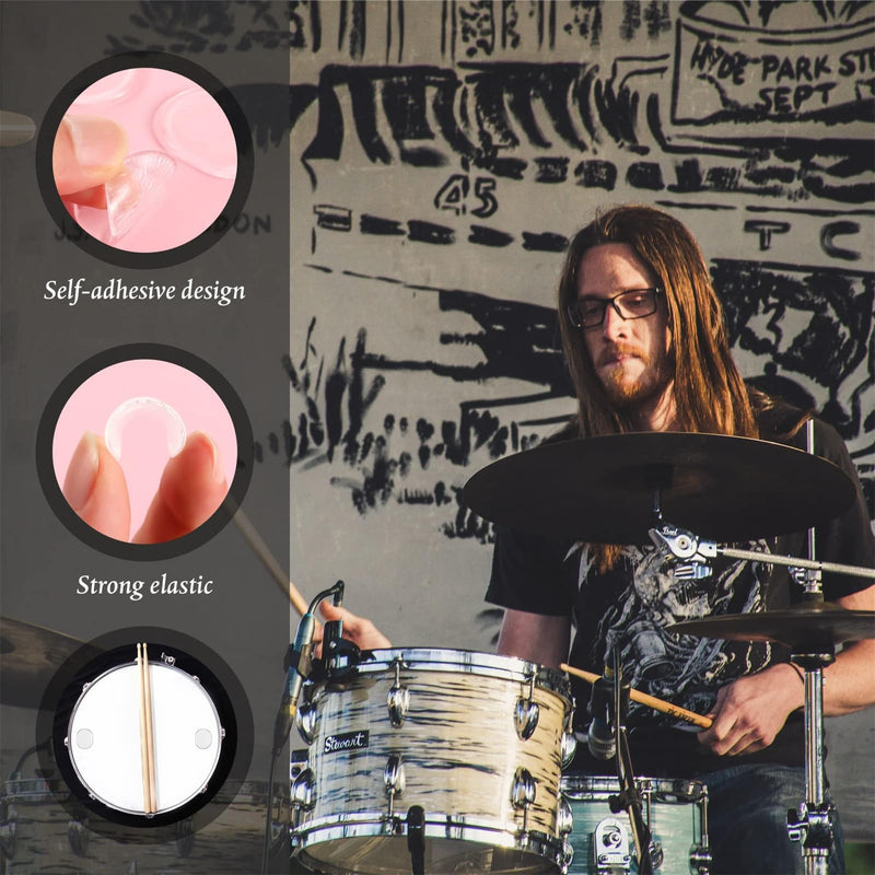 Miwayer 30 Pcs Drum Dampeners Gel Pads Multicolored Soft Quality Silicone Damper Pads Drum Silencers Mute Pads for Drums Cymbals Tone Control (Blue 30 Pcs) Blue 30 Pcs