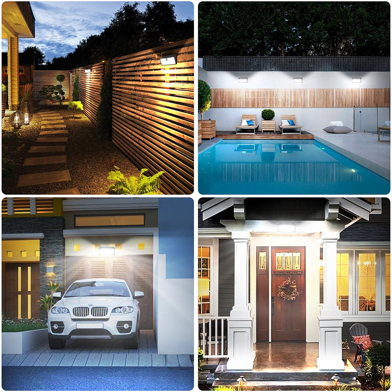 [AUSTRALIA] - Upgraded Solar Lights Outdoor, 2 Pack 418 LED Motion Sensor Outdoor Lights, 3 Modes Security Light, IP65 Waterproof Solar Powered Wall Light for Outside Yard Garage Deck Fence 