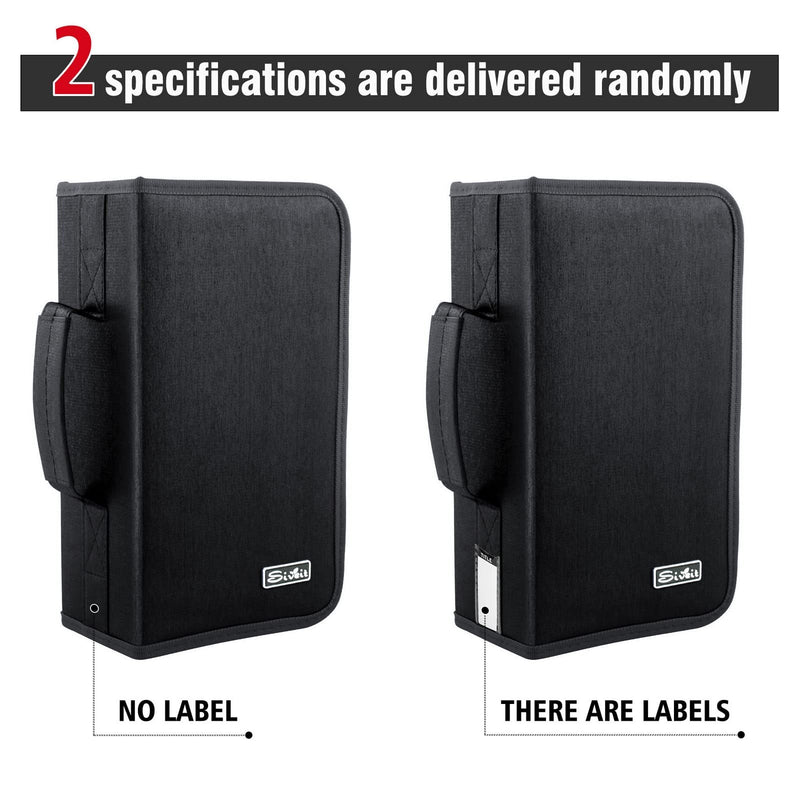 DVD Case, 128 Capacity CD/DVD Case Wallet Binder Storage Holder Booklet for Car Home Office and Travel (White Binder, Black) White binder