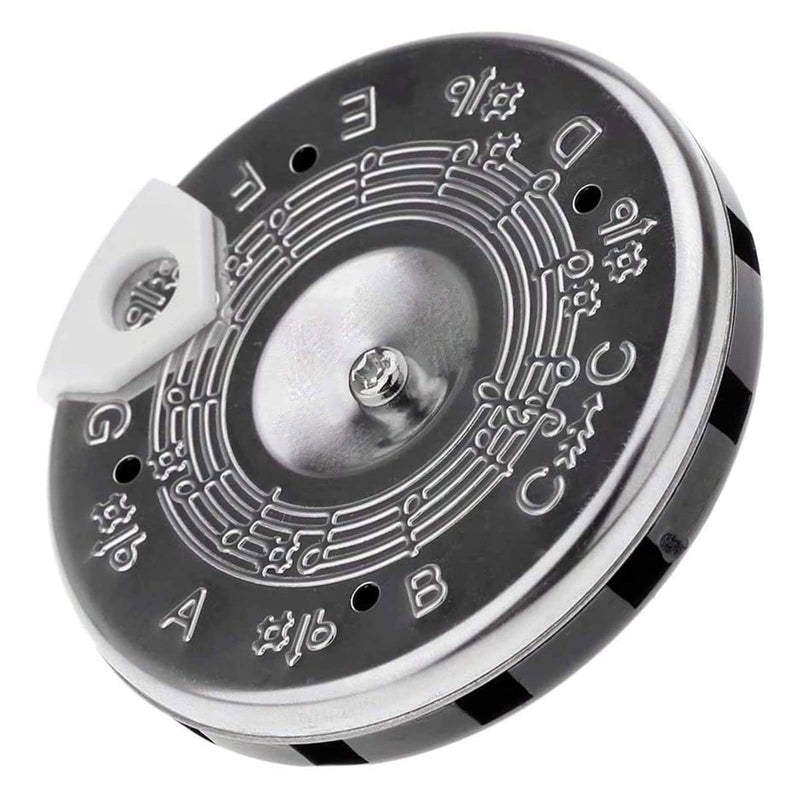 13 Tones Pitch Pipe Tuner C-C Note Selector Electric Guitar Tuner C-C Music Notes Instrument Tuning Device Easy to Use, Diameter 6.5cm, As Show