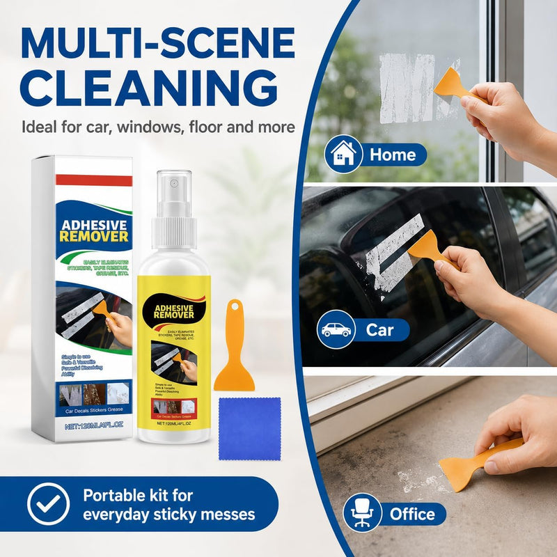 Adhesive Remover, Label Remover, Superglue Remover, Quickly Removes Stubborn Labels, Label Remover, Adhesive Residues and Stickers from All Smooth Surfaces, 120 ml, 2 Pieces