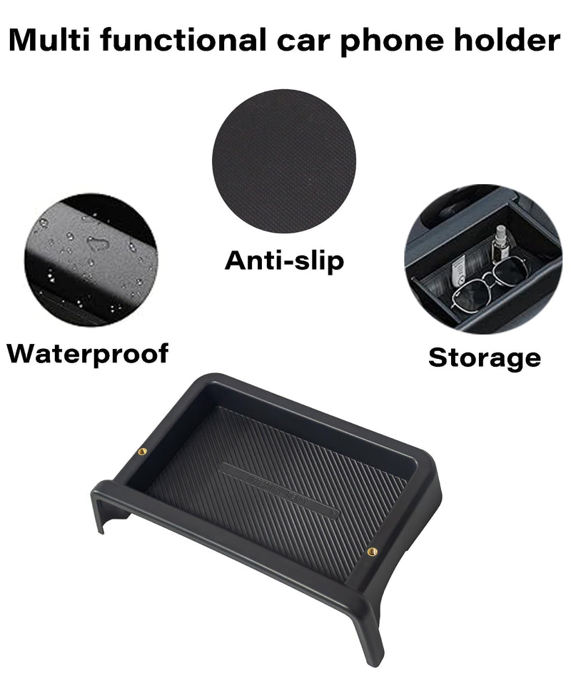 Car Phone Holder for Chevrolet Blazer 2023 2024 2025 2026 Accessories Apply to 10.2 Inch Touchscreen Fixed Clip MagSafe Cell Phone Mount with Dashboard Storage Tray for 2023-2026 Blazer(10.2 Inch+magnetic*2)