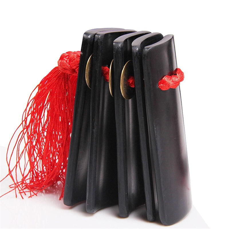 Miwayer Professional Chinese Kuaiban,China Allegro Clapper Bamboo Traditional Instrument Festival Performance Props,Percussion Tradition Music Instruments Rap Drama Adult Black