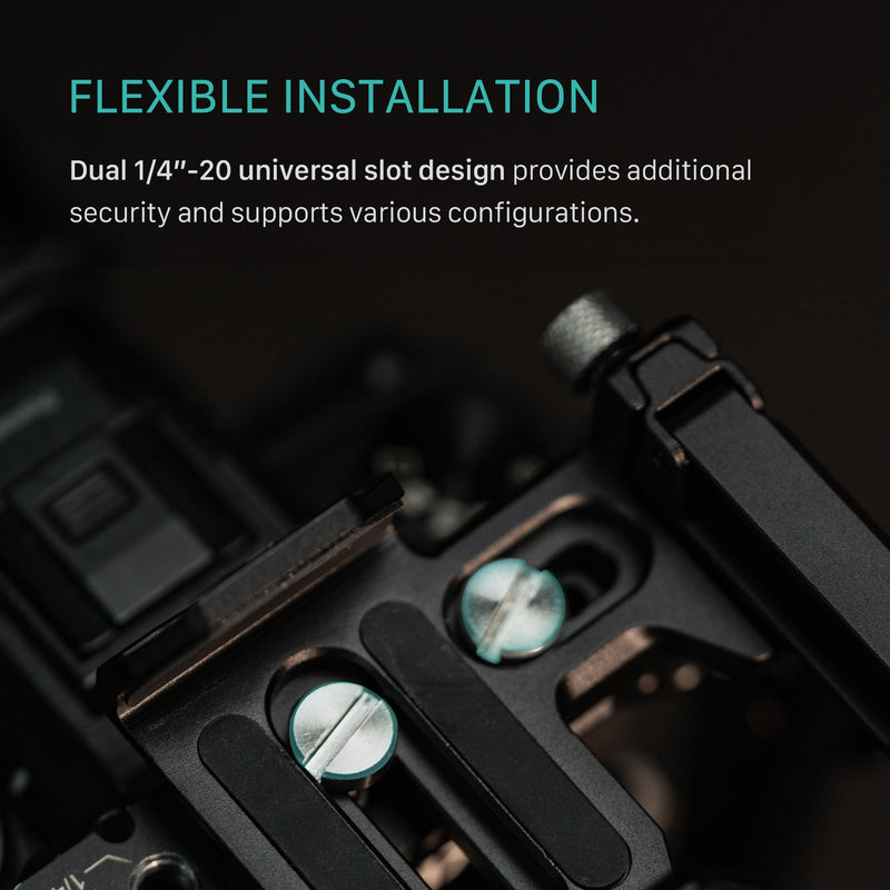 Tilta Universal SSD Drive Holder V2 - Black | Compatible with Most Camera Cages via 1/4"-20 Threads | Extendable Cable Clamp | Rubber Protection | Lightweight, Durable, & Portable Version 2