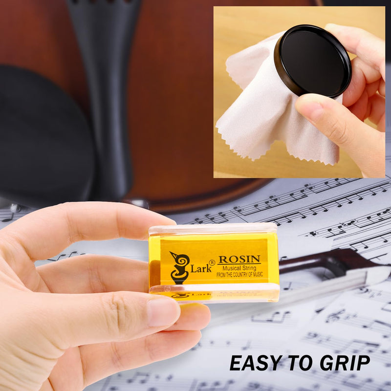 Violin Rosin 2 Pack, Natural Rosin with Case, Light Low Dust Rosin for Violin Viola and Cello Bows Yellow