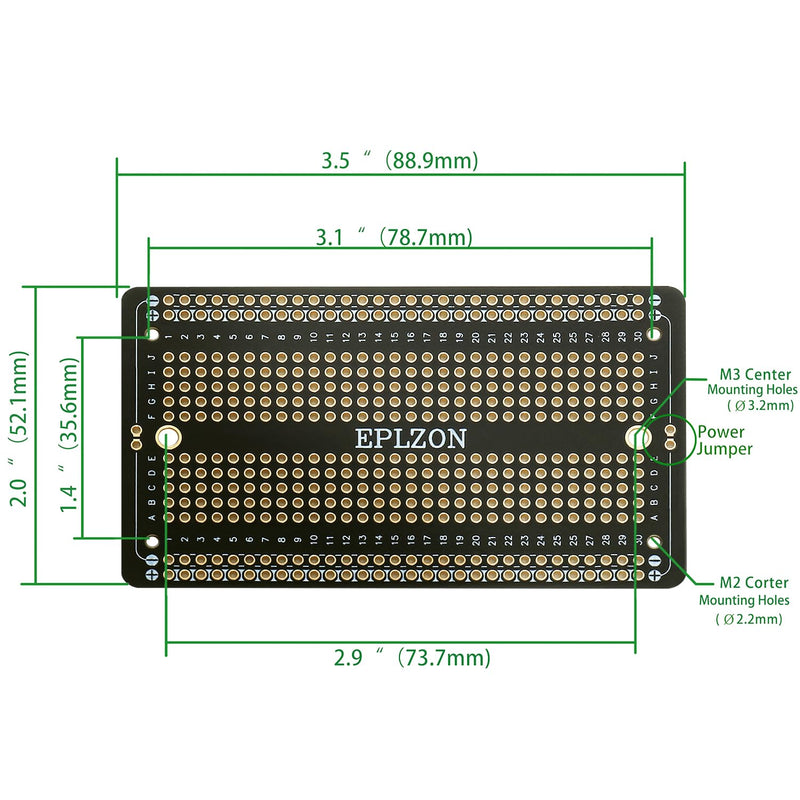 EPLZON Prototype Board Solderable Breadboard Double-Sided PCB Circuit Board for Welding Arduino, DIY Electronic Items (5 Pieces + 2 Pieces, Black)