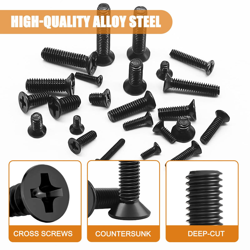 mankk 840PCS 24 Sizes Laptop Screws and 360PCS 12 Sizes Laptop Screws
