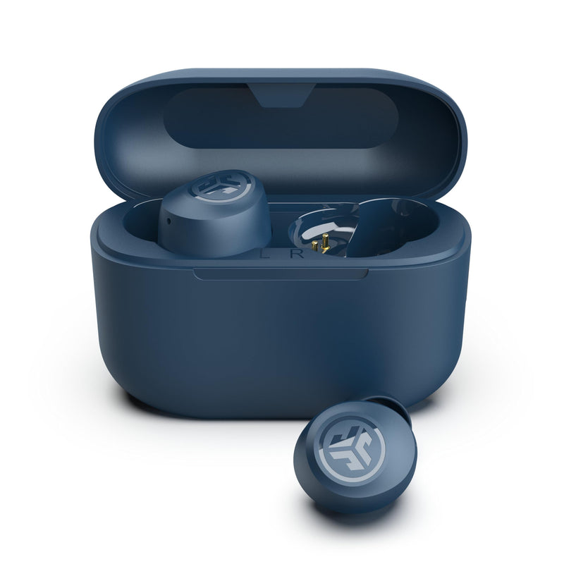 JLab Go Air Pop+ True Wireless Bluetooth Earbuds in Navy Blue Plus Cloud Foam Mnemonic Earbud Tips