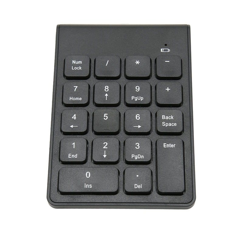 2.4G Wireless Numeric Keypad with Chocolate Keys, 18 Keys Plug and Play Number Numpad for Bank Accountant, Ergonomic Slim Design, USB 2.4GHz