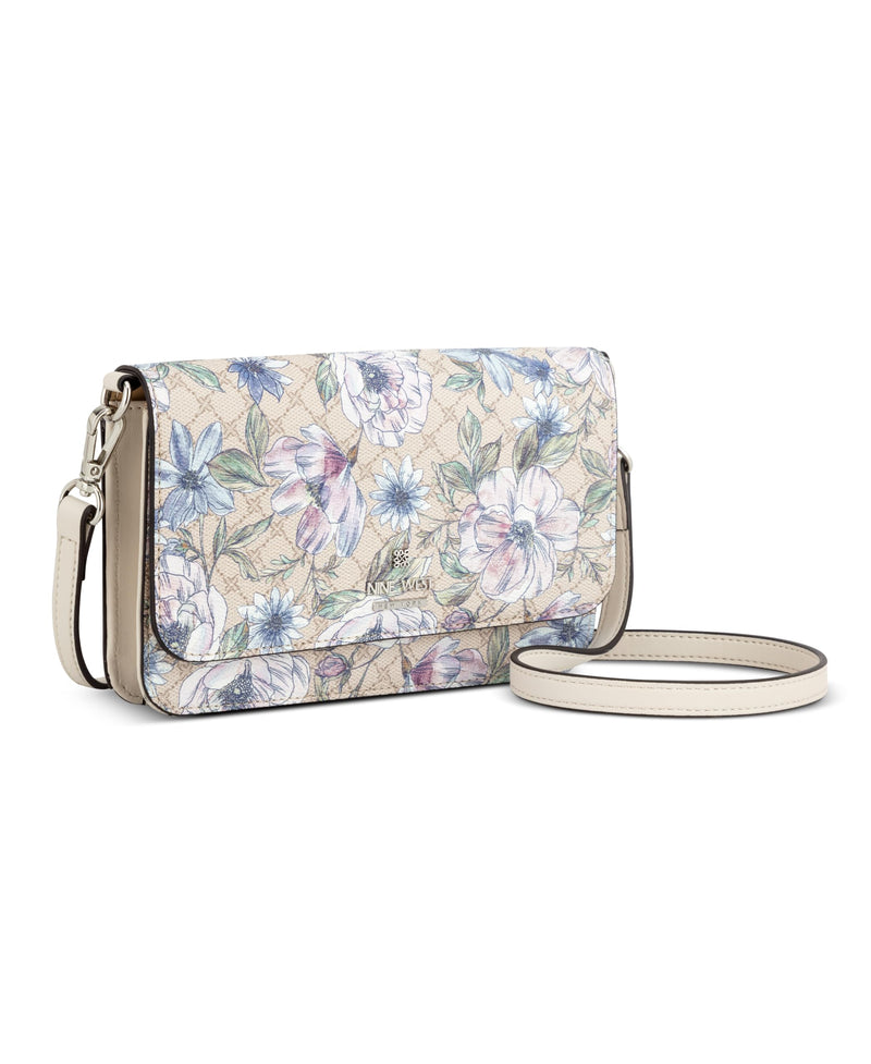 Nine West Luela Phone Small Floral Logo Milk