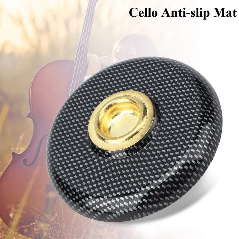 [AUSTRALIA] - Cello Rest, Rock Stop Cello Endpin Rest Stopper - Anti-Slip Anchor Pad with Hole for Spike Floor Protector(Black) Black 