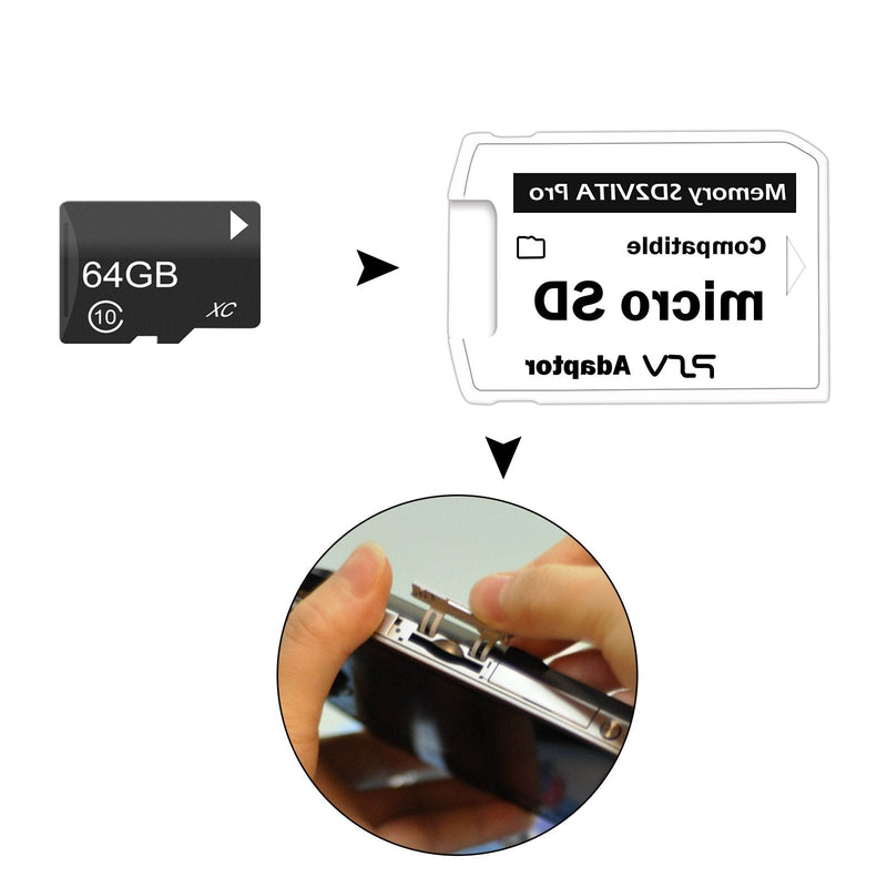 Sd2Vita Pro Adapter 3.0 Compatible with Ps Vita 3.60 Henkaku Micro Sd Memory Card Psvita