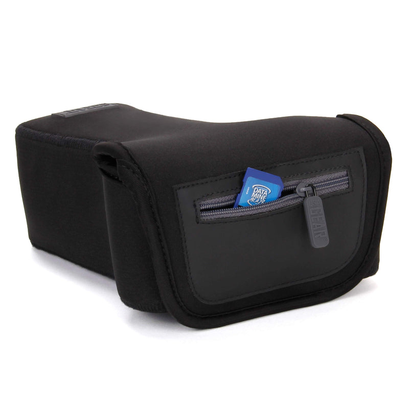 USA Gear Zoom Camera Sleeve (Black) TrueSHOT Neck Strap (Black) – Bundle