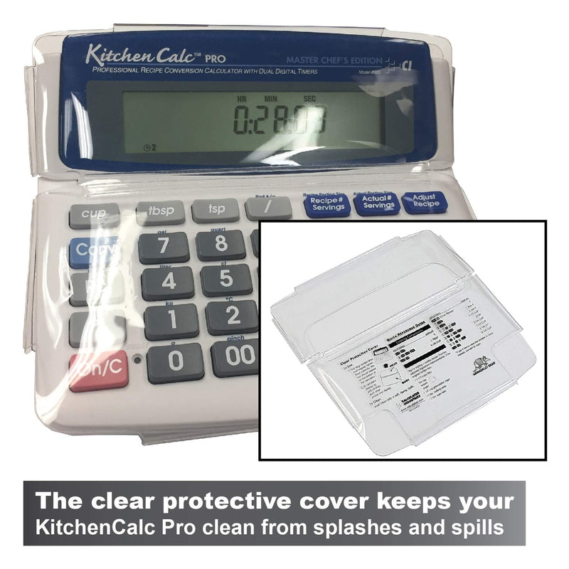 Calculated Industries 8305 KitchenCalc PRO Recipe Conversion Calculator | Countertop Culinary Math Calc with 2 Timers for Recipe Scaling, Chefs, Bakers, Brewers, BBQers, Students & Home Cooks