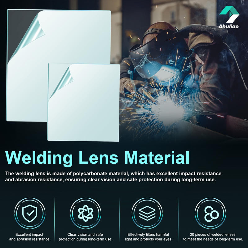 [AUSTRALIA] - 3350 Welding Helmet Lens for Lincoln Electric Viking Welding Hood Cover Clear Lenses - KP3044-1 KP2898-1 (10 PCS Inside + 10 PCS Outside) 