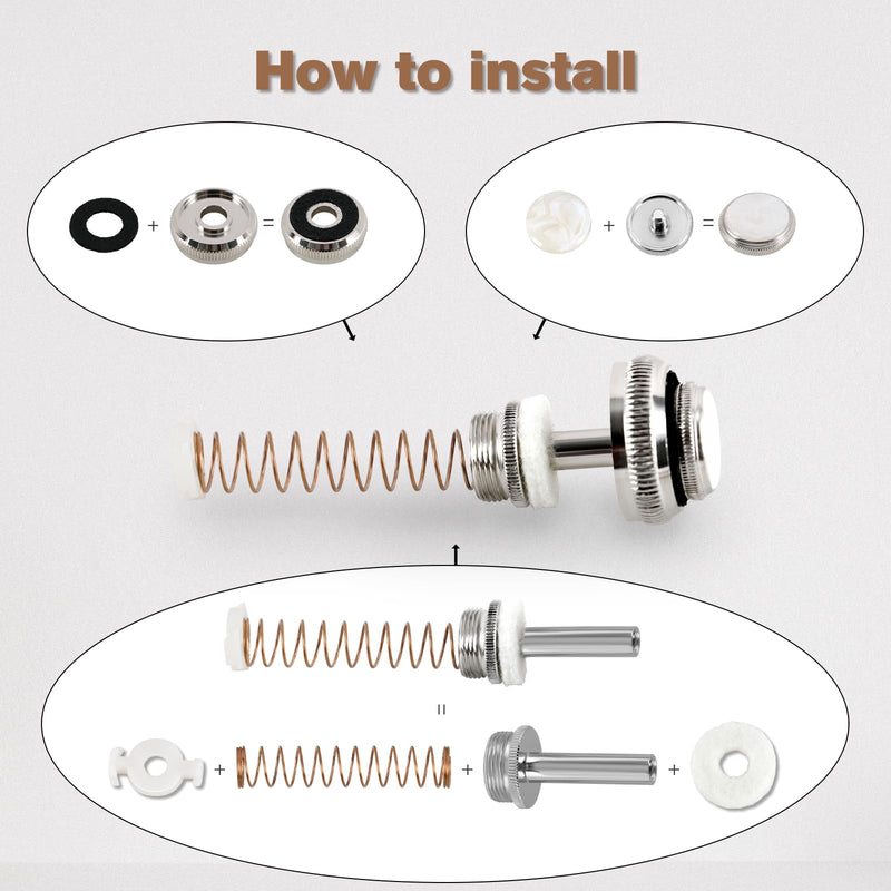 EASTROCK Trumpet Repair Kit Trumpet Finger Buttons Trumpet Parts 1Set Trumpet Piston Repair Tool