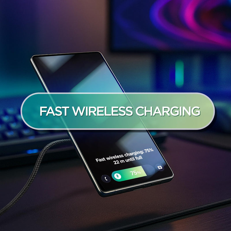 Galvanox Magnetic Wireless Charger for Samsung, 25W Fast Charging Pad with 30W PPS USB-C Wall Adapter, Removable USB-C Cable, LED Charging Indicator, Compatible with Galaxy S Series (10, Feet) 10 FT