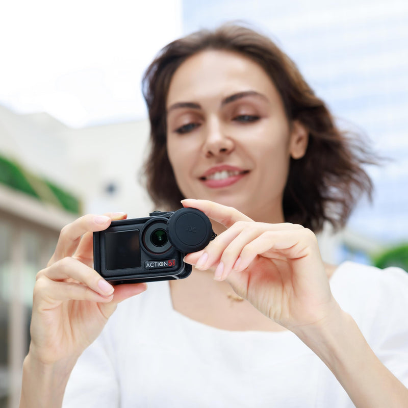 [AUSTRALIA] - JJC Screw On UV Filter for DJI Osmo Action 5 Pro 4 Only,with Rubber Lens Cap,Replace OEM Osmo Action 5 Pro Glass Lens Cover,Multi Coated HD Optical Glass,Absorb Ultraviolet Light & Reduce Bluish Cast Ultraviolet Filter 