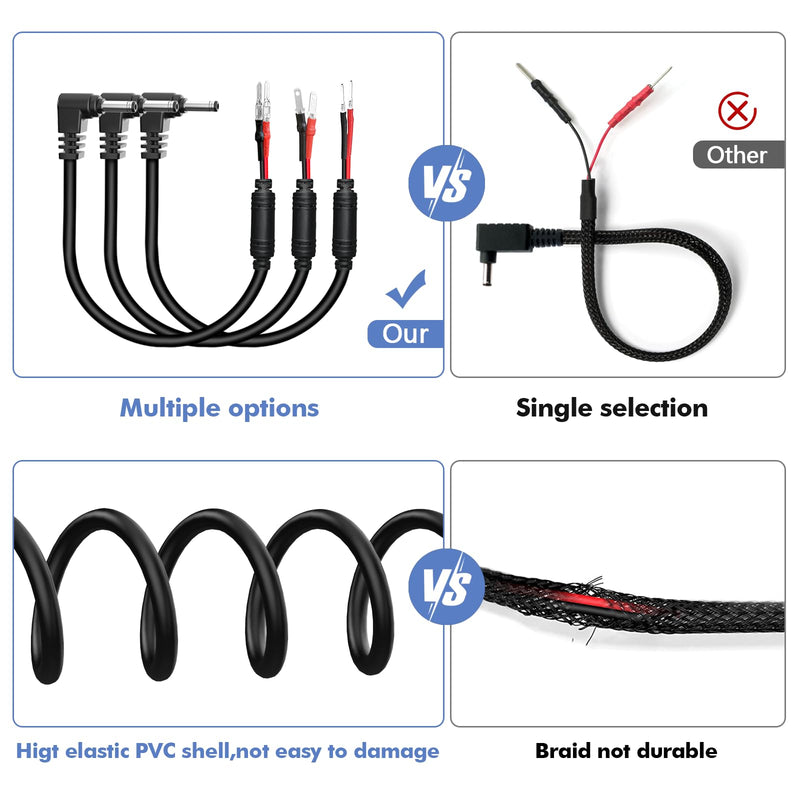 [AUSTRALIA] - Radar Detector Hardwire Power Cord, Rearview Mirror Plug Cable, with Inline Fuse Holder,Suitable for Uniden Escort Beltronics Valentine One Cobra Whistler Radar Detector,3-Piece Set,9.8'' (DC3.5) DC3.5-9.8in 