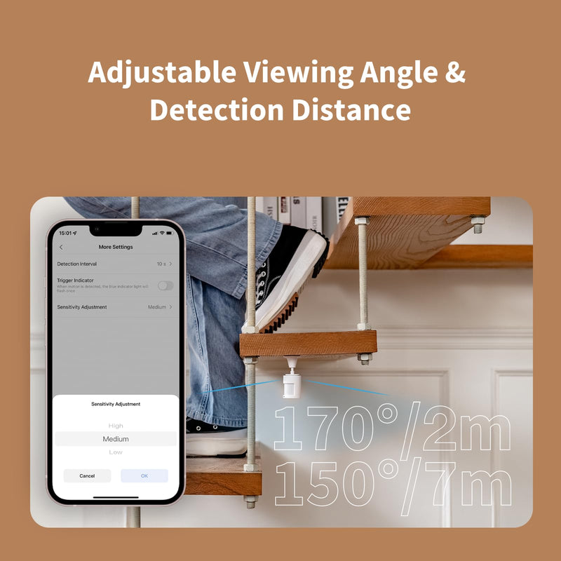 Aqara Motion Sensor P1, Requires AQARA HUB, 5-Year Battery Life, Configurable Detection Timeout, for Alert System and Automations, Compatible with HomeKit, Alexa, IFTTT
