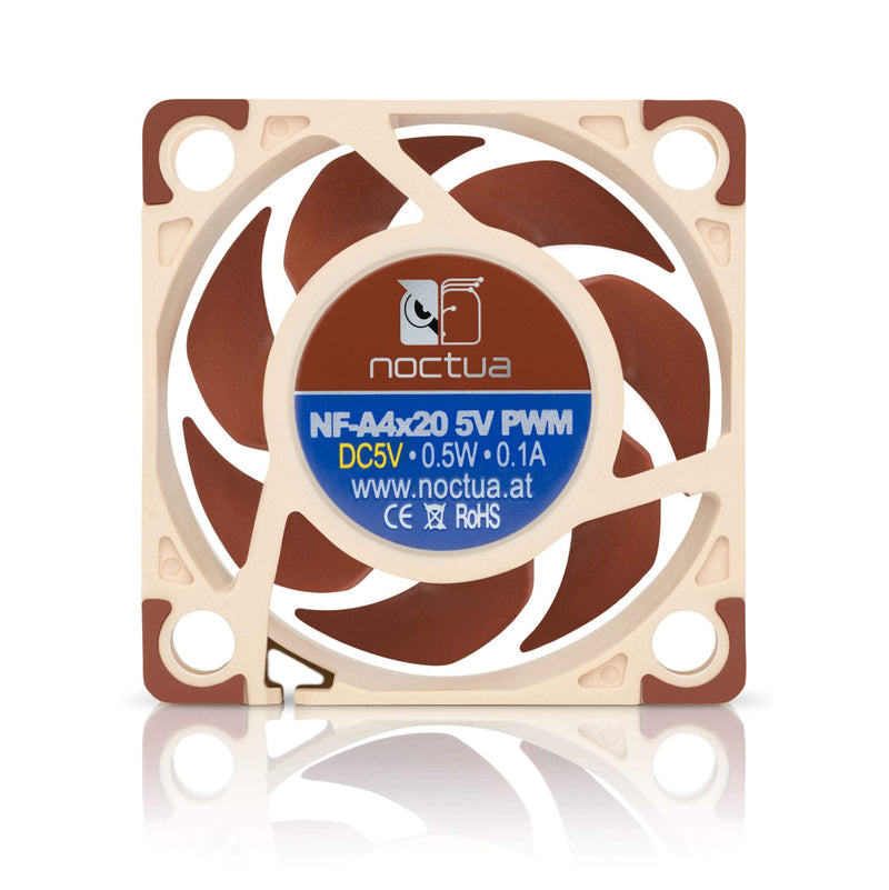 Noctua NF-A4x20 5V PWM, Premium Quiet Fan, 4-Pin, 5V Version (40x20mm, Brown) 40x20mm 5 Volt PWM