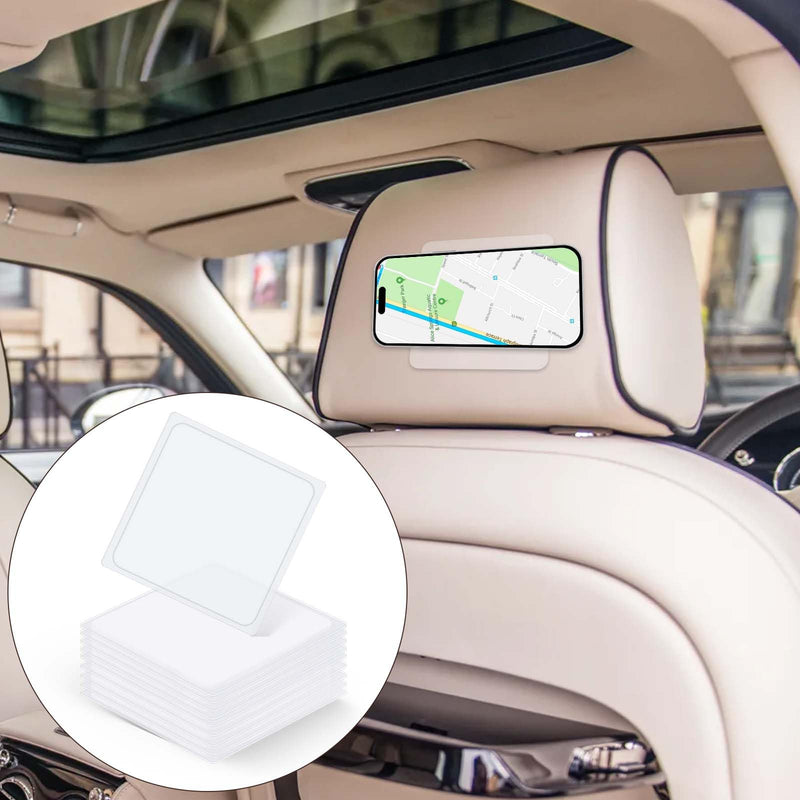 10Pcs Sticky Gel Pads Double Sided Adhesive Pads Removable Traceless Gripping Pad Anti-Slip Double Sided Gripping Pads Washable Reusable Anti Slip Pad for Car Dashboard Office Home(Transparent)