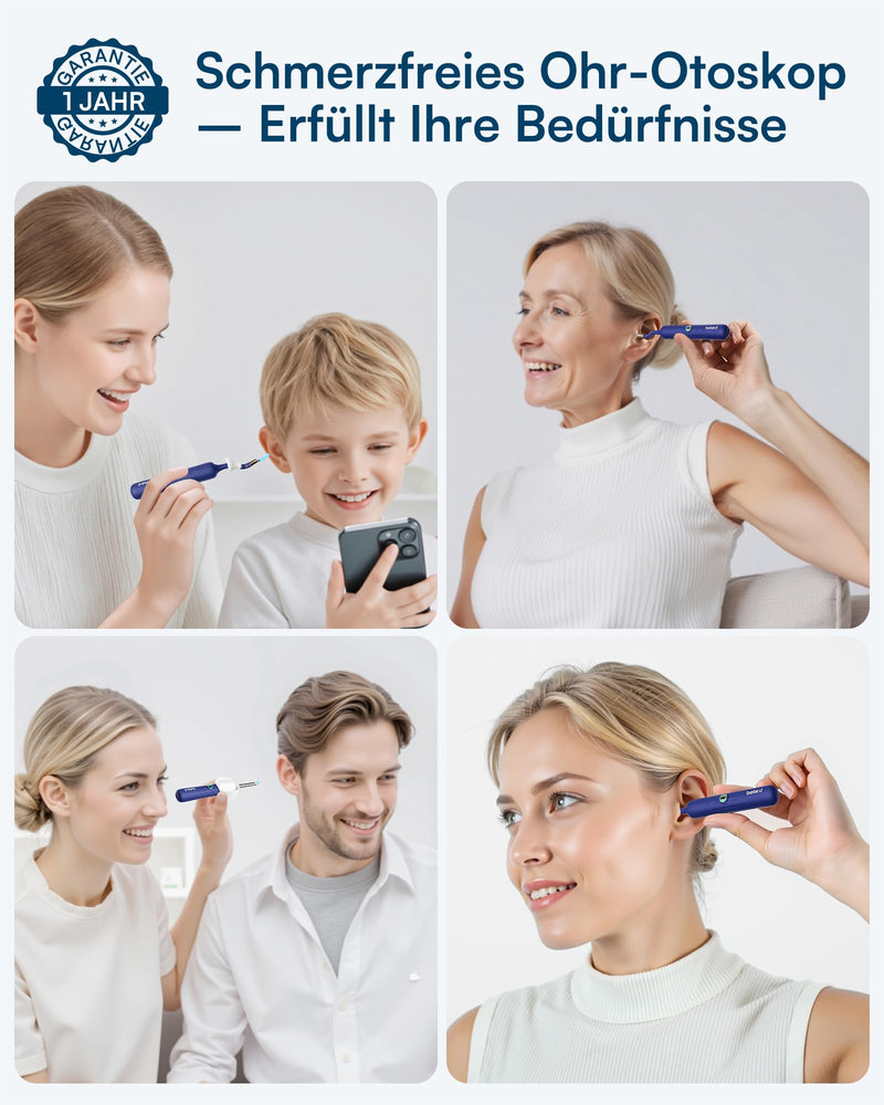 BEBIRD Earsight Plus D39R Ear Wax Remover Otoscope, 1920P HD Flexible Ear Cleaner Camera with Tweezers, Ear Cleaner Camera for Ear/Nose/Neck Examinations (Blue) Blue
