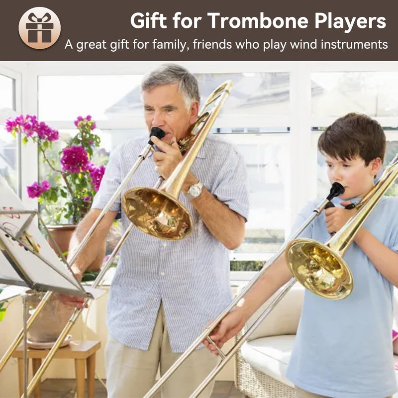Trombone Mouthpiece MT‑22 Plastic Trumpet Mouthpiece Tenor Mouth Piece Baritone Mouthpiece Trombone Mouth Piece Tuba Mouthpieces Gift for Trombone Players(Black)