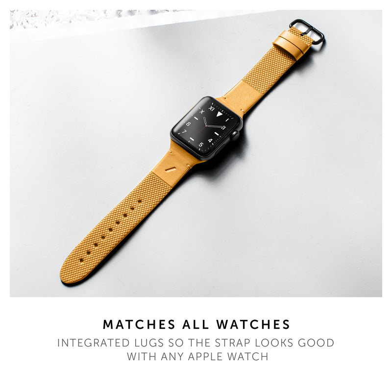 Native Union (Re Classic Strap for Apple Watch – Plant-based Materials – Stainless Steel Hardware with Soft Backing Black 38/40/41/42mm