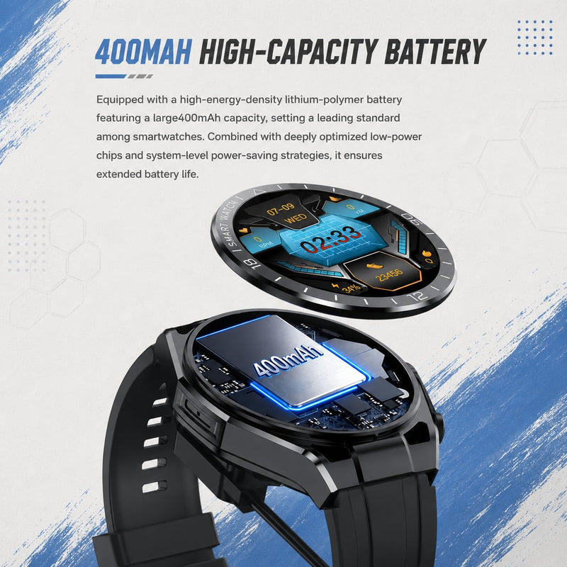 2 in 1 Smart Watch with Earbuds, 1.52" IPS Colorful Full Touch Screen Bluetooth Smartwatch for Men Women, Long Time Standby Men Women Sports Smart Watch Fitness Tracker (Black) Black